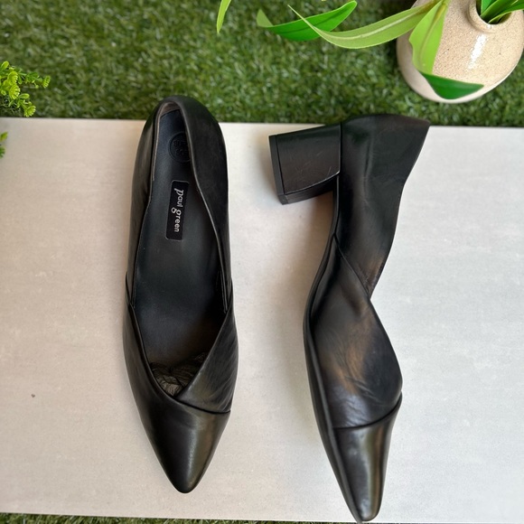 PAUL GREEN🔴black‎ Leather pumps Size UK 5.5 US 8 gently used - Picture 7 of 16